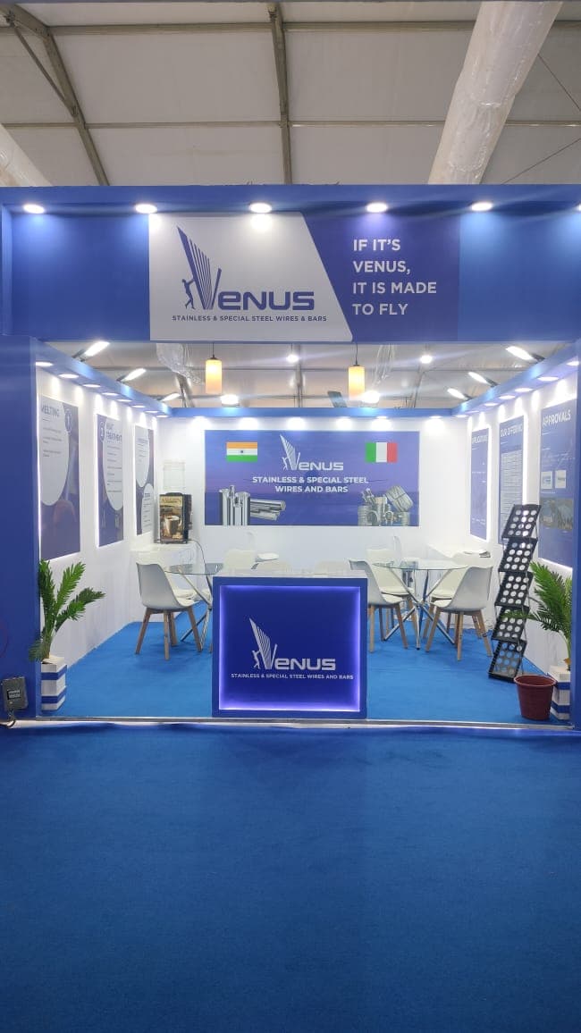 Venus Steel exhibition stall interior